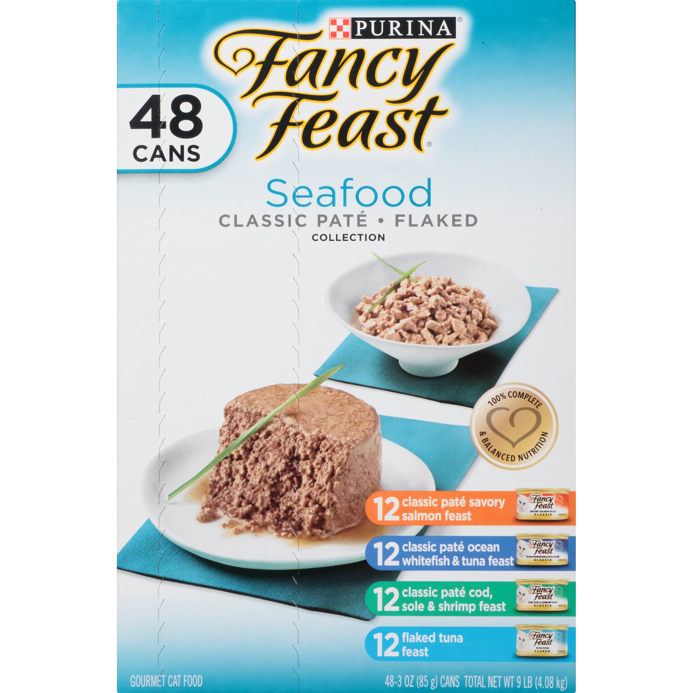 Fancy Feast Cat Food by Purina MIX Seafood Variety 3oz 48pk