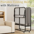 thumbnail image 3 of Odaof Folding Bed with Mattress for Adults, Foldable Bed, Portable Rollaway Bed, Space-Saving Easy Storage,75"x 31", 3 of 7