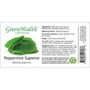 Peppermint (Mentha Piperita) Essential Oil - 2 fl oz (59 ml) Glass Bottle w/ Cap - 100% Pure Essential Oil by GreenHealth