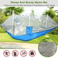 thumbnail image 4 of Camping Hammock, Portable Double Hammock with Net,600lbs Load 2 Persons Hammock w/Mosquito Net Outdoor Hiking Camping Hommock Portable Nylon Swing Hanging Bed w/ Strap Hook Carry Bag, 4 of 9