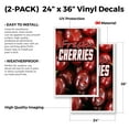 thumbnail image 2 of Coroplast Fresh Cherries (2-PACK) 24" x 36" Vinyl Decals | Sign Insert Peel & Stick Decals Stickers Window Signs, 2 of 2