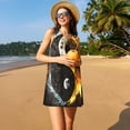 thumbnail image 3 of Daiia Yin Yang Print Women's Dresses 2025 Trendy Short sleeve Dresses Casual Baggy Flowy Maxi Sun Dresses, 3 of 7