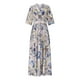 thumbnail image 5 of Delliss Vestidos elegantes de verano para mujer Vestidos hasta el tobillo para mujer Vestidos de moda con manga en el codo Vestidos largos con estampado de dama con manga Rosa fuerte M,Beige,XXL, 5 of 7