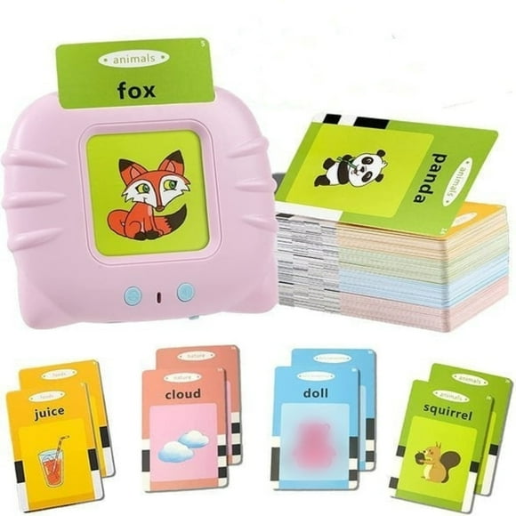 Talking Flashcards For Kids 112 Cards And 224 Sight Words Speech And Travel Toy For Kids Reading Machine Preschool Montessori Educational Toy Learn Animal Shape Alphabet Letters for Bath Tub Kid Games