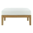 thumbnail image 3 of Modway Bayport Outdoor Patio Teak Ottoman in Natural White, 3 of 4