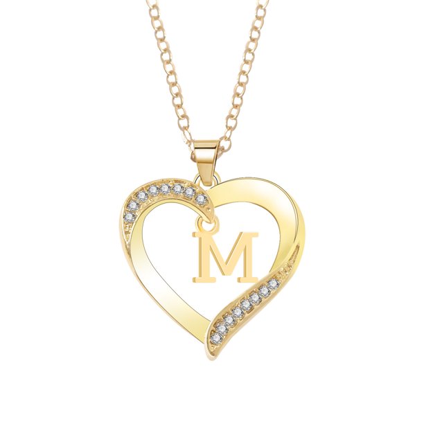 Collar con 26 letras, collar con colgante femenino, collar con letras a la moda Wmkox8yi sjalhkljlk6128