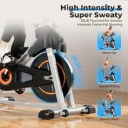 YOSUDA Exercise Bike Magnetic Stationary Indoor Cycling Bike for Home 350lbs Weight Capacity, Comfortable Seat Cushion and Fitness Courses