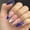 blue french tip heart, variant on Colorful French Tip Press on Nails - Medium Almond Fake Nails with 3D Flower Ocean Designs, Glossy Finished Reusable False Nails with Adhesive Glue Tabs - 24Pcs Nail Kit for Women Manicure