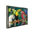 thumbnail image 4 of Stupell Industries Tropical Rainforest Birds Animals & Insects Painting Gray Floater Framed Canvas Art Print Wall Art, 31 x 25, 4 of 10