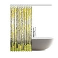 thumbnail image 2 of BPBOP Personalized Birch Tree of Life Shower Curtain Hooks 60x72 Inches-A Bare Autumn Gold Yellow Birch Grass Design Shower Curtain, 2 of 3
