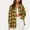 Yellow, variant on Idoravan Cardigans for Women Spring Women's Fashion Plaid Cardigan Jackets Casual Long Sleeve Button Down Lapel Tops Blouse Loose Comfy Shirts Coat