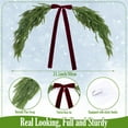 thumbnail image 2 of Grinzy 2.6ft Christmas Mirror Garland Artificial Norfolk Pine Swag for Mirror with Velvet Bow Faux Greenery Garlands Christmas Wreath for Xmas Home Door Mailbox Indoor Fireplace Decor(Burgundy Red), 2 of 14