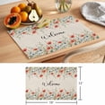 thumbnail image 6 of Red Blue Spring Floral Placemats Set of 4 Rustic Pastoral Botanical Welcome Place Mats Indoor Wipeable Table Mats Washable Cloth Dining Table Placemats for Kitchen Holiday Party Home Decor 13x19 Inch, 6 of 9