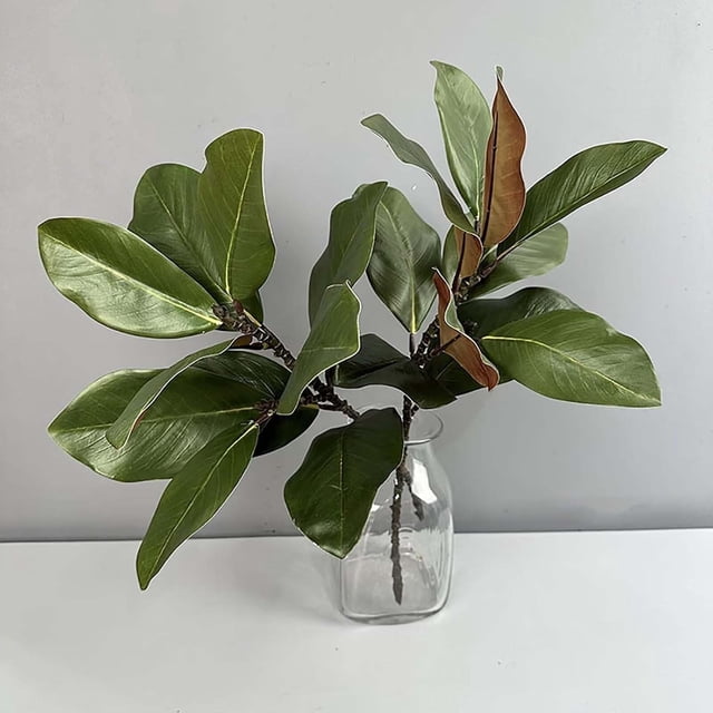 Branche de Magnolia Réaliste pour Table Vase Élégante pour Usage Intérieur et Extérieur