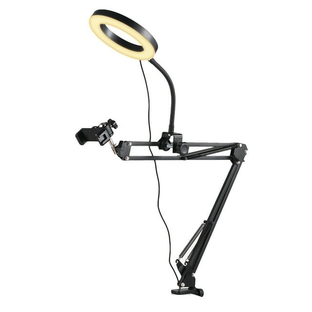 Photography Lamp,Camera Mount Clip Compatible With Ball Head Clip Stand With 8-inch Overhead Arm Stand With 8-inch Lamp 8-inch Lamp Ball Lamp Ball Head Stand Led Video Led Video Arm Eryue