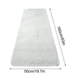 thumbnail image 2 of 2x6 Ft Soft Plush Faux Fur Runner Rug, Shaggy Artificial Wool Carpet for Living Room Bedroom Hallway, Cozy Non Slip Washable Indoor Floor Mat, Whtie, 2 of 4
