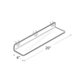 thumbnail image 2 of Azar 20" x 4" Acrylic Shelf For Pegboard/Slatwall Clear 4/Pk 556013, 2 of 2