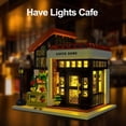thumbnail image 2 of HI-Reeke Architecture Building Block Set Street View Coffee Shop with Lighting Building Brick Kit Multi Color, 2 of 6