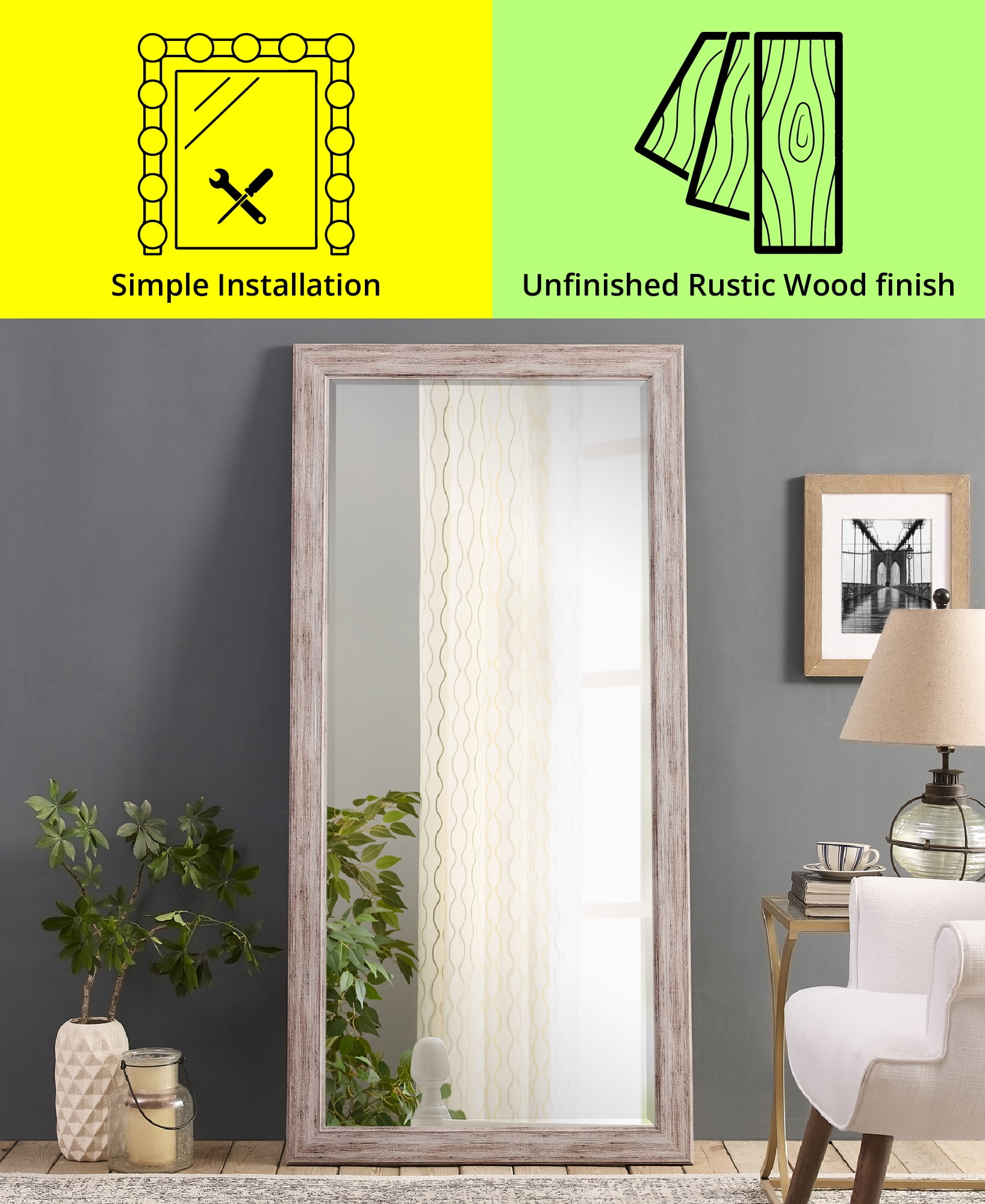 Rustic Floor Mirror Rustic Full Length Mirror Framed Full Length Mirror