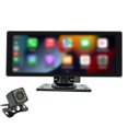 thumbnail image 2 of Portable Car Stereo Receiver MP5 Player with 10.26'' Touchscreen Liftable Dash Camera 12 Lights DVR Backup Camera BT 5.0 Desk Stand Suction Cup Holder Compatible with Appleplay Android Aut, 2 of 7