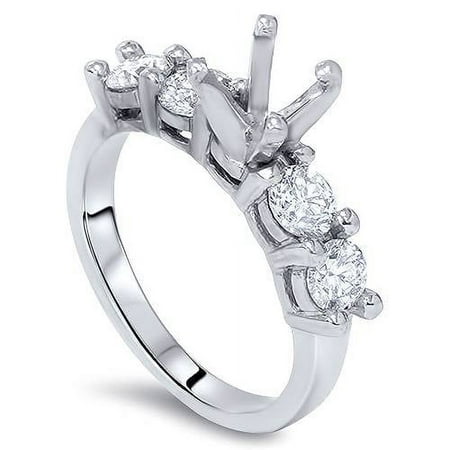 Pompeii 1 5/8ct 14K Diamond Semi Mount Engagement Ring Setting (G/H,SI)