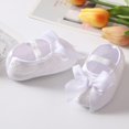 thumbnail image 4 of Magazine Baby Girls Bowknot Soft Sole Non-Slip Princess Shoes,Toddler Lace Crib Shoes with Headband Set, 4 of 7