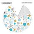 thumbnail image 2 of Sikiie Gold Stars Blue Dots Pattern 30-48 inches {designName} Print Christmas Tree Skirt Snowman Xmas Tree Skirt with Edge Christmas Decorations for Holiday Party-36", 2 of 7