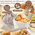 thumbnail image 6 of 2 Pack Reusable Bread Bag, Linen Bread Storage Bag Container with TPU Liner & Drawstring, Plastic Liner Bread Keepers for Homemade Sourdough Baking Supplies (15.7" x 11.8"), 6 of 7