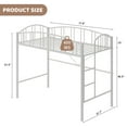 thumbnail image 2 of Gaderth Metal Loft Bed With Ladder, Loft Bed Frame With 15” High Guardrail For Boys Girls, Junior, Space Saving, Mattress Not Included, 2 of 4