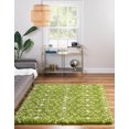 thumbnail image 1 of Rugs.com Moroccan Trellis Shag Collection Rug – 5' Square Green Shag Rug Perfect for Living Rooms, Kitchens, Entryways, 1 of 5