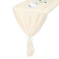 thumbnail image 1 of Caminito de mesa de gasa blanca perla de 2 piezas 27.5" x 118" Caminito de mesa ligero y elegante Caminito de mesa romántico y transparente, 1 of 7