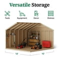 thumbnail image 6 of Little Cottage Co. 12x12 Value Gable Shed with Floor, Outdoor Wood Storage Do-It-Yourself Precut Kit, 6 of 14
