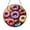 Acrylic 3.5 Inch, variant on Frosted Donuts Stained Glass Style Suncatcher Window Hanging, Dessert Decorative Glass Art Panel with Colorful Donuts and Sprinkles, Round Window Sun Catcher Ornament Gift Idea