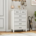 thumbnail image 5 of Nifamembo Modern Fluted 6 Drawer Dresser with Solid Wood Legs for Bedroom, Entryway, 5 of 8