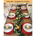 thumbnail image 4 of 15 Inch Round Placemats Set of 6, Ombre Red Geometric Non Slip Heat Insulation PP Table Mats, Modern Abstract Art Washable Place Mats for Kitchen Dining Party Table Decor, 4 of 7