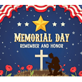 thumbnail image 3 of Patriotic Decor Memorial Day Banner Red Poppy Decoration Remember and Honor for Ceremonies Events Military Occasions, 3 of 7