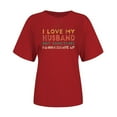 thumbnail image 7 of Penkiiy Womens I Love My Husband Tshirt Cute Relationship Married Tee Red, 7 of 7