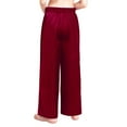 thumbnail image 3 of Aislor Boys Celebration of Spirit Palazzo Pants Liturgical Worship Praise Dance Satin Wide Leg Trousers Burgundy 12, 3 of 7