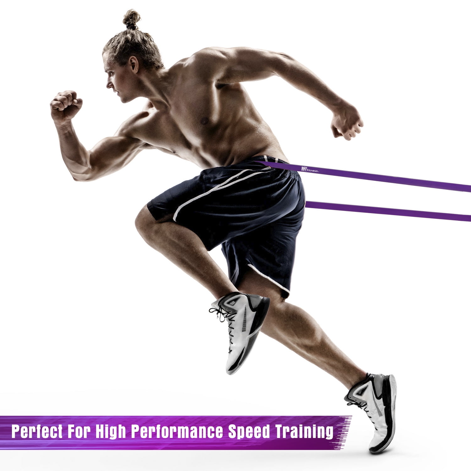 XPRT Fitness Pull Up Resistance Band Mobility Stretch Powerlifting Purple 35-85lbs
