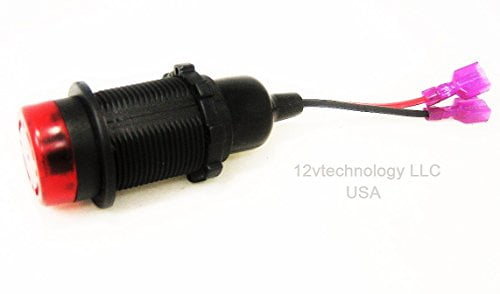 LED 12 V Marine Socket Panel Piezoelectric Tonal Beep Signal Alarm Buzzer