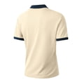thumbnail image 5 of VgaVtl Summer Mens Polo Shirt Big and Tall Short Sleeve Zipper Casual Outdoor Teeshirts for Men Color Block Collared, 5 of 7