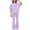Purple, variant on Girls 2 Piece Outfits Kids Oversized Short Sleeve T-Shirts and Flare Pants Sets Summer Casual Sweatsuits 8-13 Years