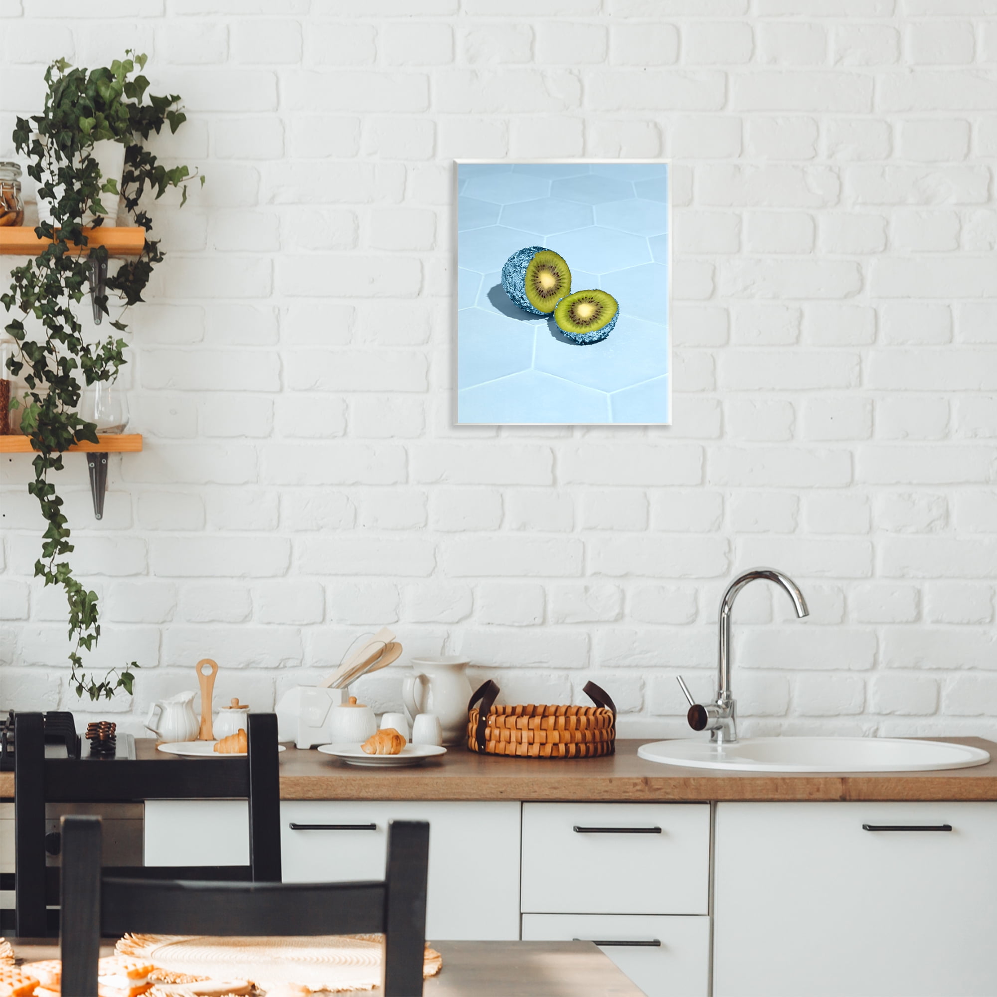 Stupell Industries Blue Glimmer Kiwi Wall Plaque Art, design by LISH Creative