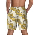 thumbnail image 4 of Fotbe Cartoon Honey Pot Bee Sunflower Men’s Swim Trunks Quick Dry Swim Shorts Board Shorts with Mesh Lining-Small, 4 of 9