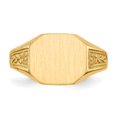 thumbnail image 4 of 14k Yellow Gold 9.0x11.0mm Signet Ring, 4 of 9