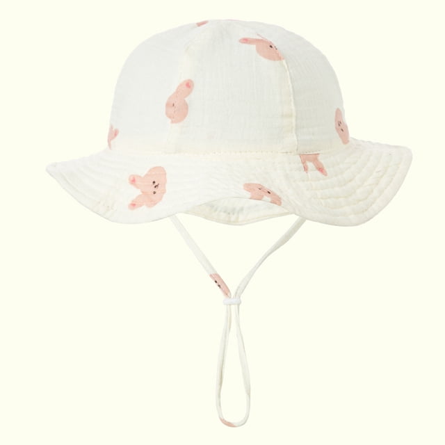 EGNMCR Chapeau pour Tout-Petit Chapeau pour Tout-Petit Bébé Été Protection Solaire Mode Imprimé Chapeau de Soleil d'Extérieur Mignon Chapeau Écran Solaire Casquette Chapeau pour Enfants