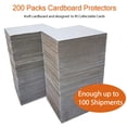 thumbnail image 6 of 200 Packs 3.5x4.5 Inch White Trading Card Shipping Protector, Premium Kraft Brown Corrugated Pads Bulk Flat Cardboard Sheets for T-Shirts, Shipping, Mailing, Cardboard Crafts, 6 of 7
