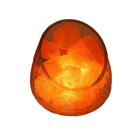 Himalayas Crystal Salt Lamp Ice Cracked Glass Salt Lamp Bedside Lamp Fashion Night Light Dimming Table Lamp UK Plug