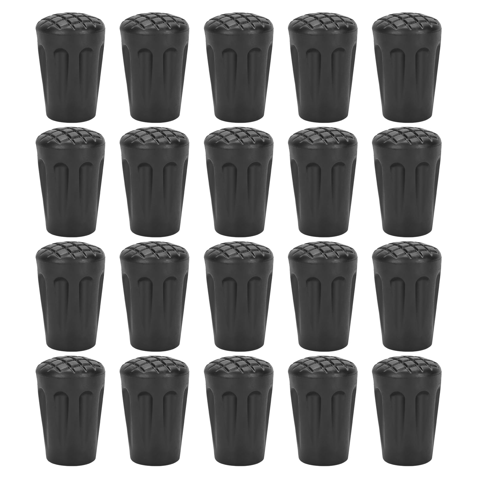 Walking Stick Tips, Cane End Tips Black 20pcs/Pack Heavy Duty Heavy Duty Walking Stick Tips, 3.3cm For Hiking Camping Trekking Traveling