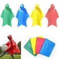 thumbnail image 6 of 2 Emergency Rain Poncho Reusable Rain Hooded Rain Coat Outdoor One Size Fits All, 6 of 6